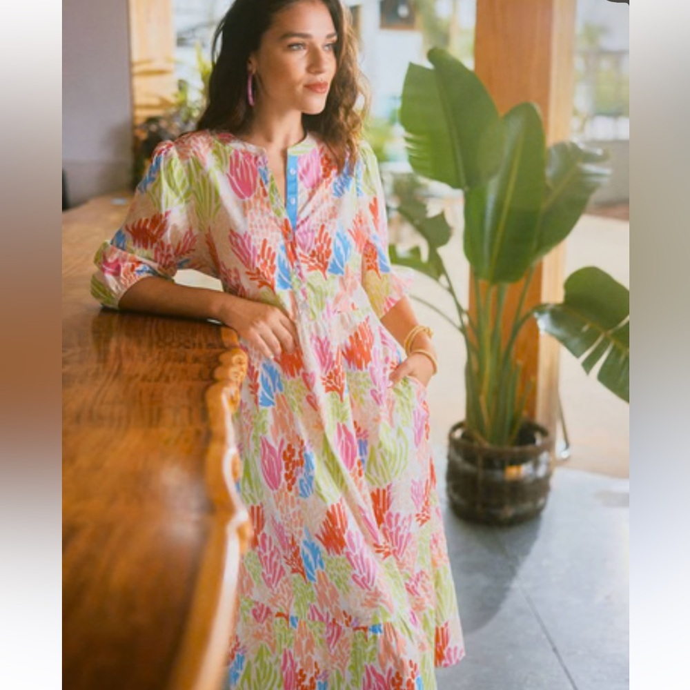 Mary Square Coral Cove Riley midi Dress multicolor